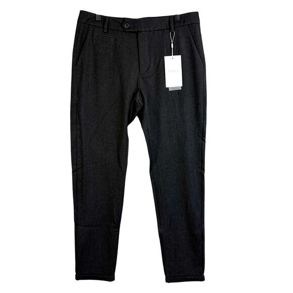 NWT Les Deux Como Suit Pants Slim Fit in Anthrazit Black - 32x30 32/30 - Picture 1 of 9